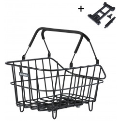BASIL Cento Alu MIK, Cykelkorg för pakethållare, Svart