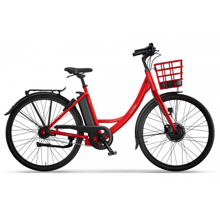 Ecoride Ambassador 3, Navmotor, Röd, Elcykel