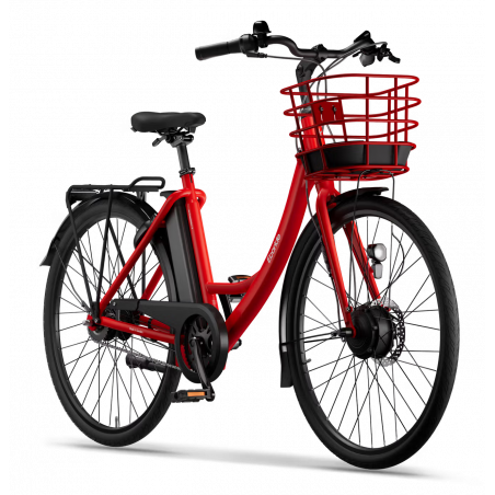 Ecoride Ambassador 3, Navmotor, Röd, Elcykel