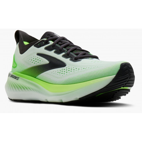 Brooks Glycerin GTS 23, White/Phantom/Green Gecko, Löparsko Herr
