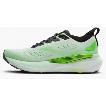 Brooks Glycerin GTS 23, White/Phantom/Green Gecko, Löparsko Herr