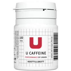 Umara U Caffeine, 100 tabs, 50 mg caffeine, Koffeintabletter