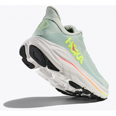Hoka Clifton 10, Dam, Sea Glass/Neon Flame, Löparsko