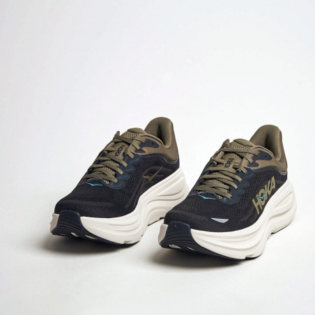 Hoka M Bondi 9, Herr, Black/River Rock Grey, Löparsko