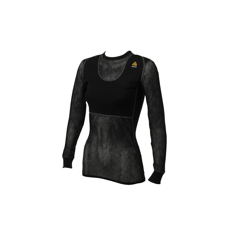 Aclima Woolnet Shirt Crew Neck Women Black