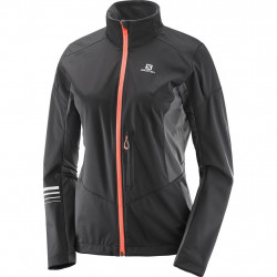 Salomon Lightning Softshell JKT W svart/orange
