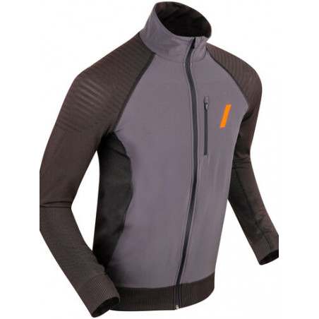 Dahlie Jacket Seamless Push Herr, Dark Grey Melange, Längdskidjacka