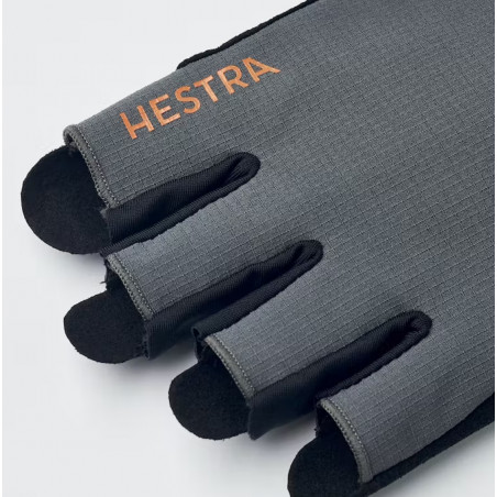 Hestra Bike Guard Short 5-finger Charcoal/Koks, Cykelhandskar