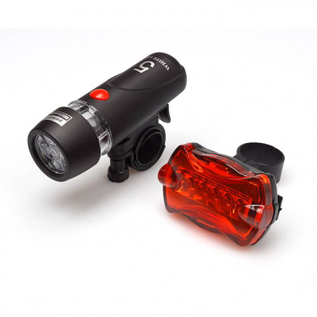 Briv BikeSet 5LED - Cykellampset fram och bak