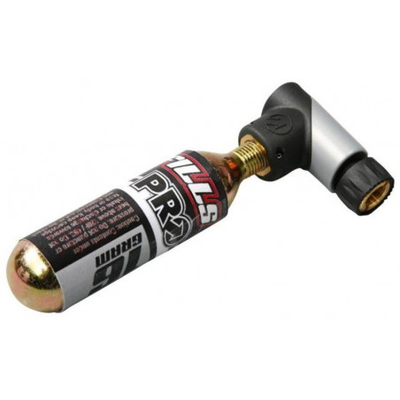 Pump Micro CO2 Inflator, alu/plast racer/bilventil