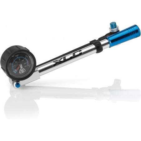 XLC Fork/shock pump PU-H03 HighAir Pro 28 bar/400 psi Silver/Blue, Dämparpump