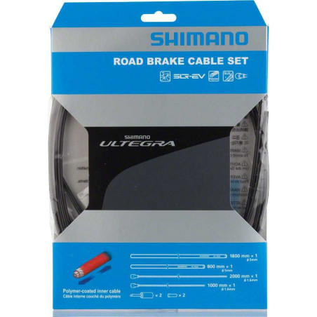 Shimano Bromsvajerset Ultegra 6800, svart, polymer-belagda vajrar