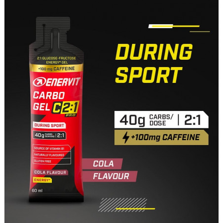 Enervit C2:1 Carbo Gel Cola + 100 mg koffein 60 ml
