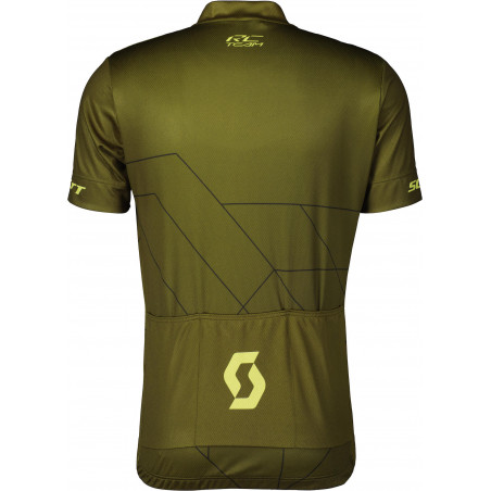 Scott Shirt Mens RC Team 20 Short Sleeve, Fir Green/Bitter Yellow, cykeltröja