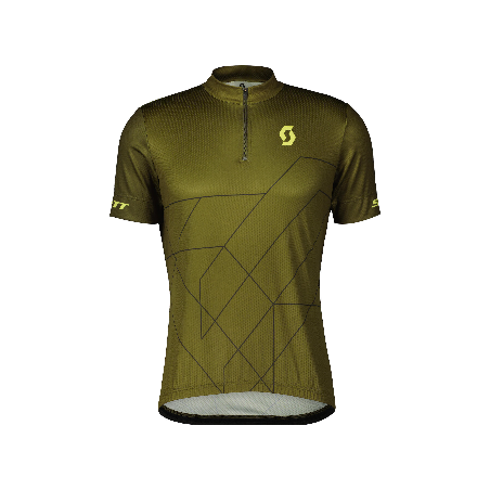 Scott Shirt Mens RC Team 20 Short Sleeve, Fir Green/Bitter Yellow, cykeltröja