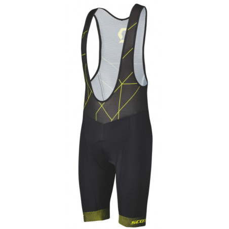 Scott RC Team ++ Men's  Bibshorts, Black/Sulphur Yellow, Cykelbyxor