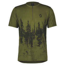 Scott Trail Flow Zip Short-Sleeve Shirt Mens Shirt, Fir...