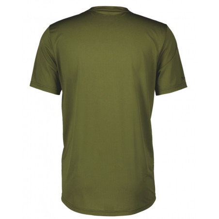 Scott Trail Flow Zip Short-Sleeve Shirt Mens Shirt, Fir Green/Black, Cykeltröja