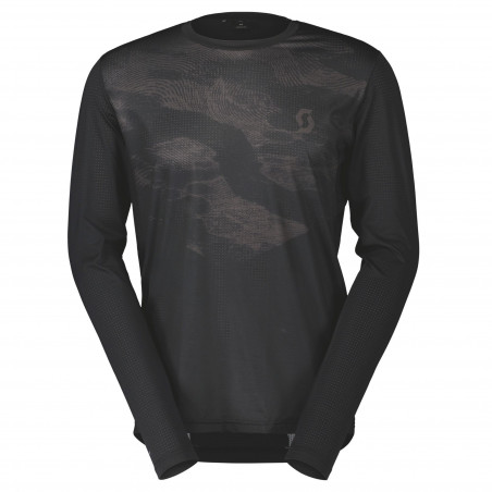 Scott Trail Flow Long Sleeve Men´s Shirt, Black/Dark Grey, Cykeltröja