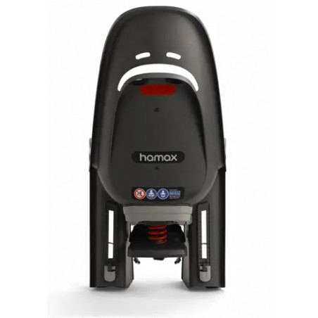 Hamax Zenith Cykelstol, Barn, Grå/Svart, Pakethållarmontering