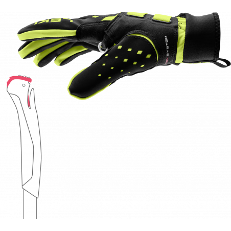 Leki Trigger HRC Race Shark, Gul/Svart, Längdskidhandske