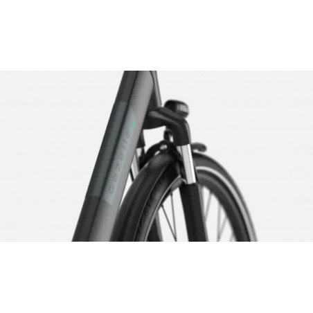 Gazelle Paris C8, Svart Matt, Ram 53 cm, Elcykel