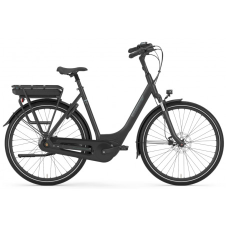 Gazelle Paris C8, Svart Matt, Ram 53 cm, Elcykel