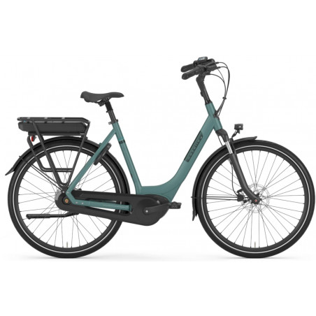 Gazelle Paris C8, Thyme Green Matt, Ram 53 cm, Elcykel