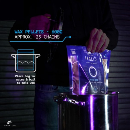 Finish Line HALO® HOT WAX – Professionell kedjevaxning för extrem prestanda