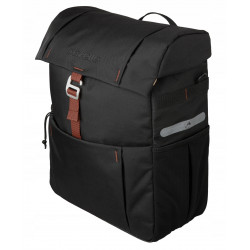 Gazelle cykelväska, svart/brun, 18,5 liter