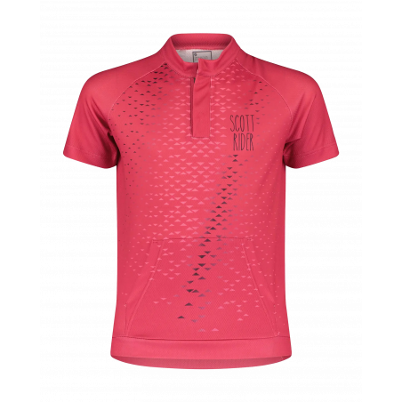 Scott Shirt Jr RC Team SS, Carmine Pink/Dark Purpule, Cykeltröja