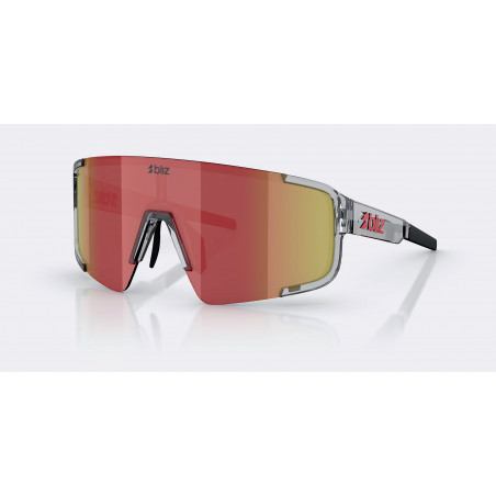 Bliz P003, Large, Transparent Dark Grey/Red, Sportglasögon